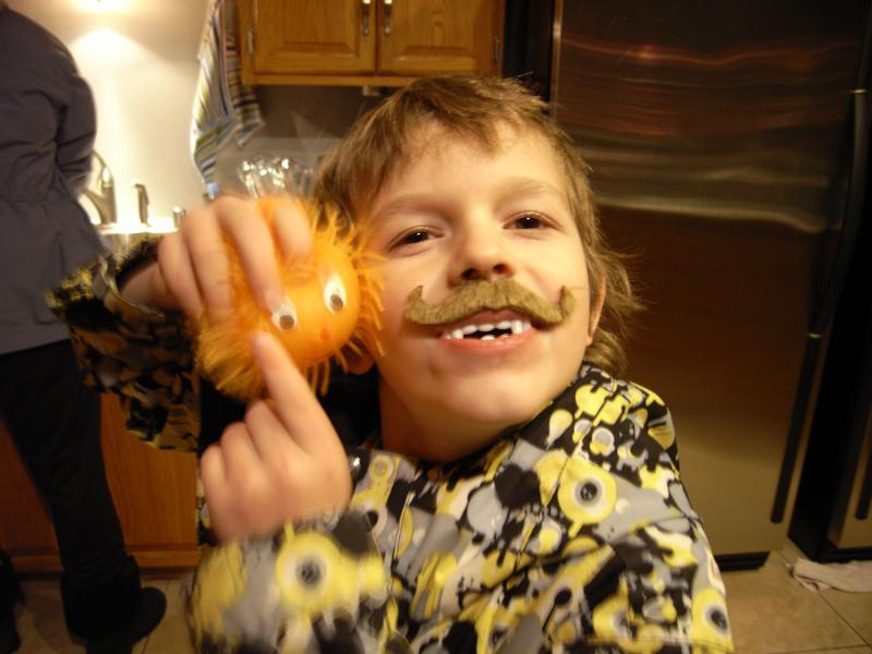 Kai with stache and teeth